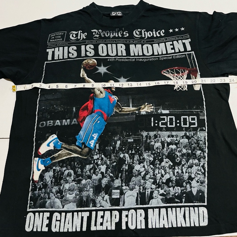 Vintage Graphic “Barack Obama Dunk” Tee  To
Commemorate 44th President  1/20/09 - Picture 12 of 12